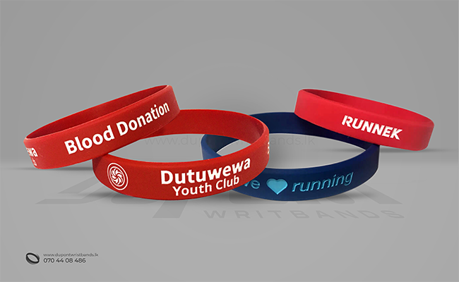 debossed silicone wristband designs for Fundraising events